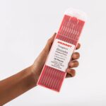 Weldcraft tungsten electrodes, 0.5mm x 175mm, 10 pieces with red tips for TIG welding.