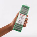 Unpackaged Weldcraft WP tungsten electrodes, Pure (WP) green, 1/8 inch (3.2mm), ground finish for AC TIG welding