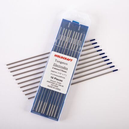 10-Pack of 2.4mm (3/32-inch) 2% Thoriated Blue Tungsten Electrodes for TIG Welding, Ground Finish, 175mm Long