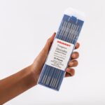 Unpackaged Weldcraft WY20 tungsten electrodes, blue, 3/32 inch (2.4mm), ground finish for AC TIG welding