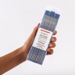 Unpackaged Weldcraft WY20 tungsten electrodes, blue, 1/8 inch (3.2mm), ground finish for AC TIG welding