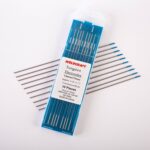 Ten Weldcraft 1.6mm (1/16 inch) sky-blue 2% lanthanated tungsten electrodes for TIG welding