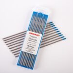 Ten Weldcraft 3.2mm (1/8 inch) sky-blue 2% lanthanated tungsten electrodes for TIG welding